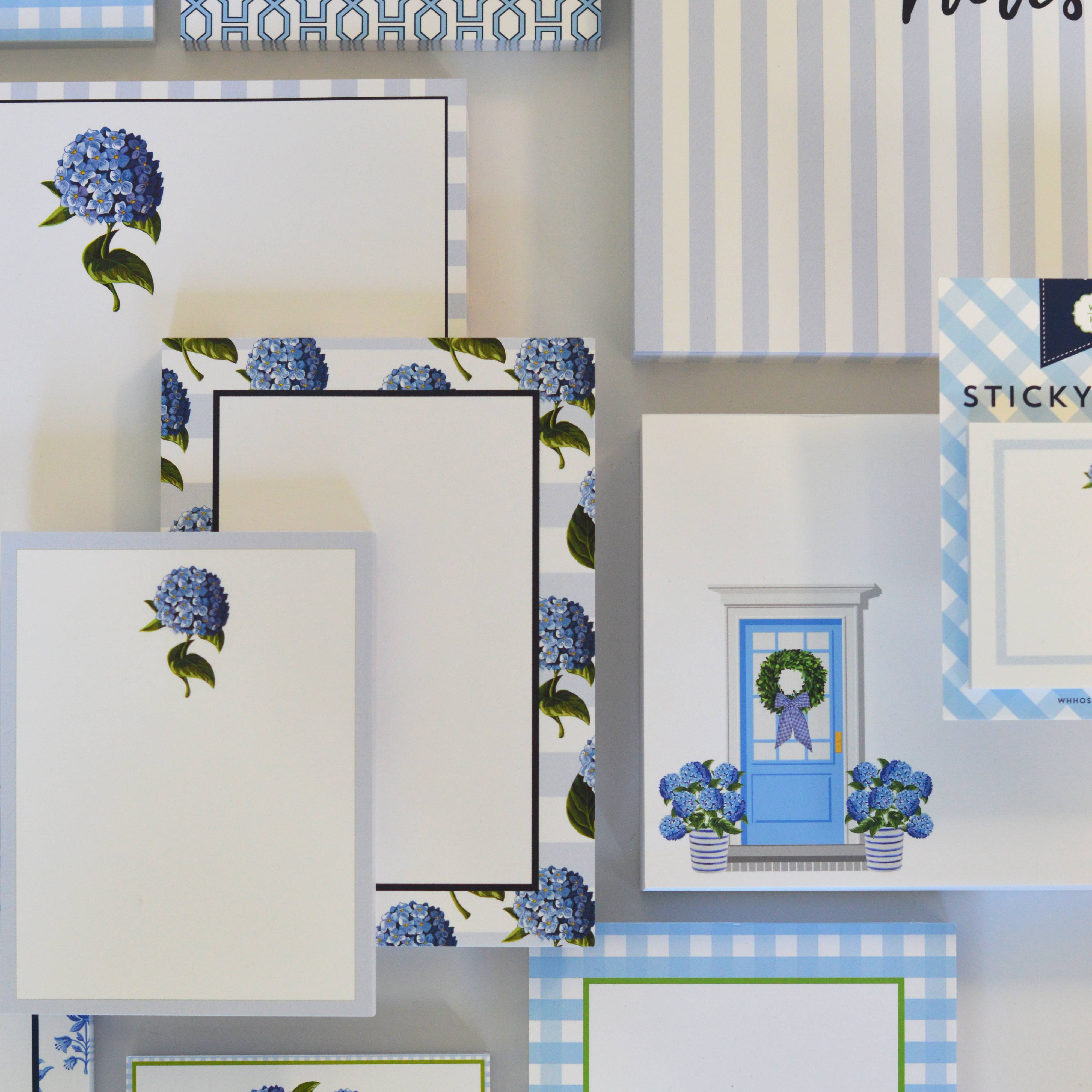 WH Hostess Social Stationery - Vente Blocs-notes - En stock Bloc-notes Hydrangeas 8,5x5,5 Porte d'entrée4