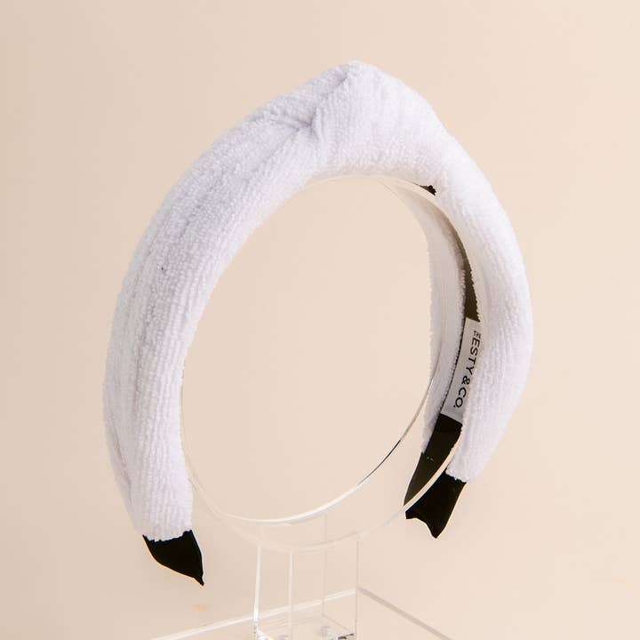 The Esty & Co® - Wholesale Spa Headband - White Terry Spa Headband • Self-Care • Spa • Gift0