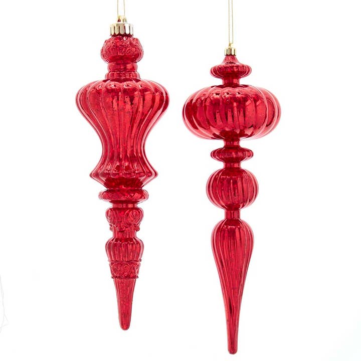 FINIAL 12"ROUGE VIEILLI 2A pour la vente par Kurt S. Adler, Inc.