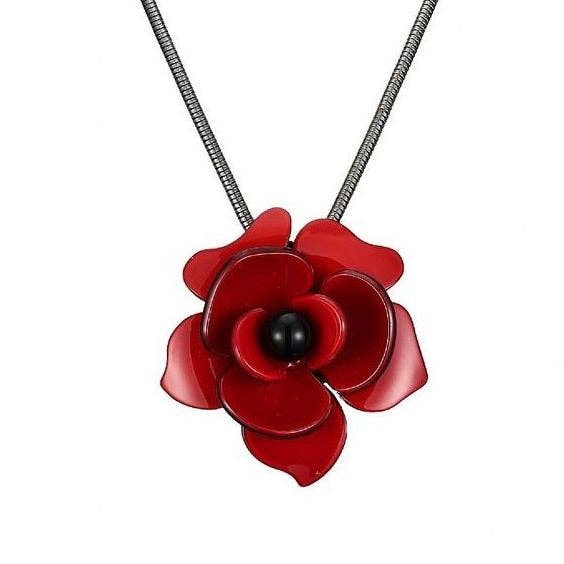 Rouge Collier Coquelicot Lenna en vente sur Faire1