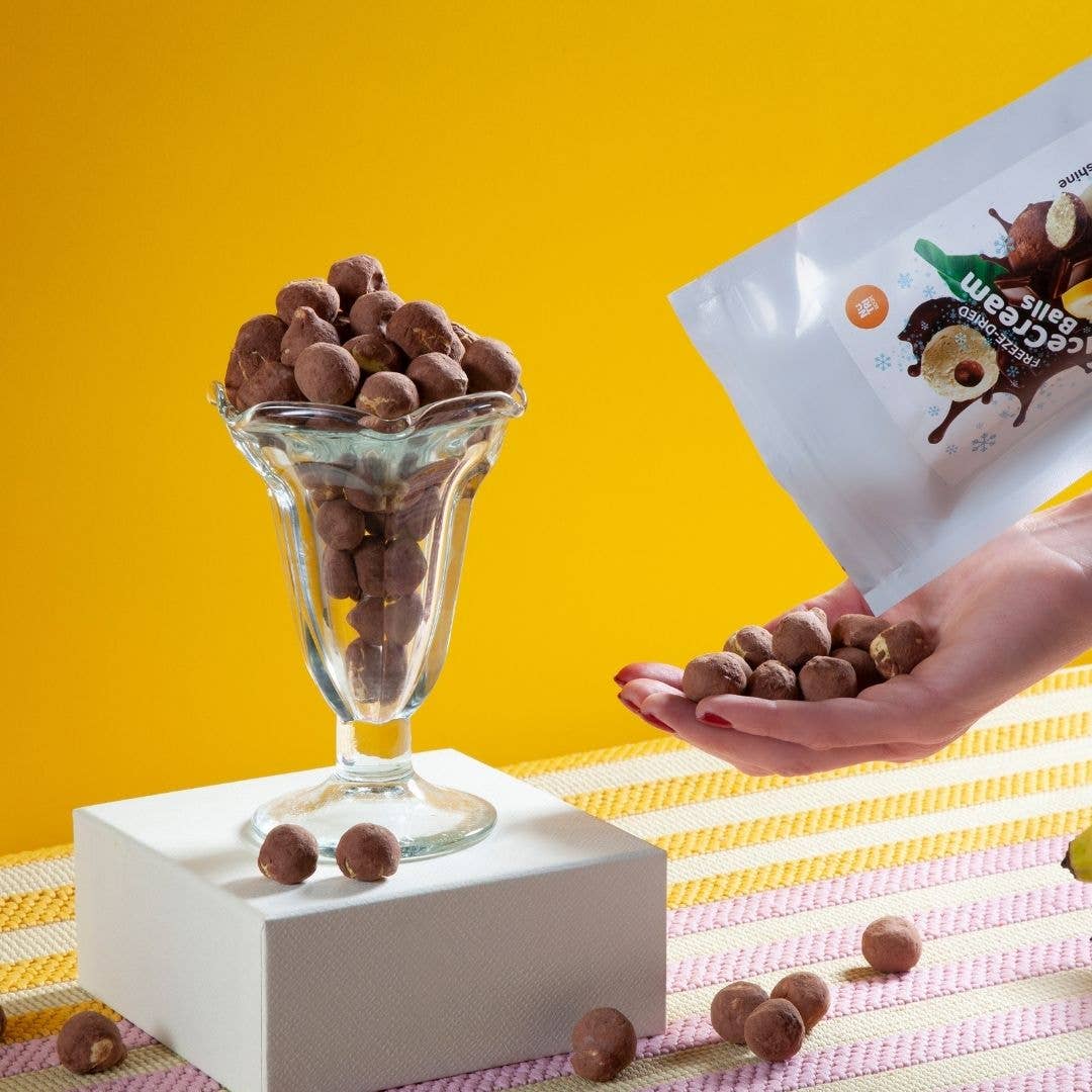 NutriBoom - Vente Glaces/sorbets - Boules de crème glacée lyophilisée Banane Sunshine 45 g4