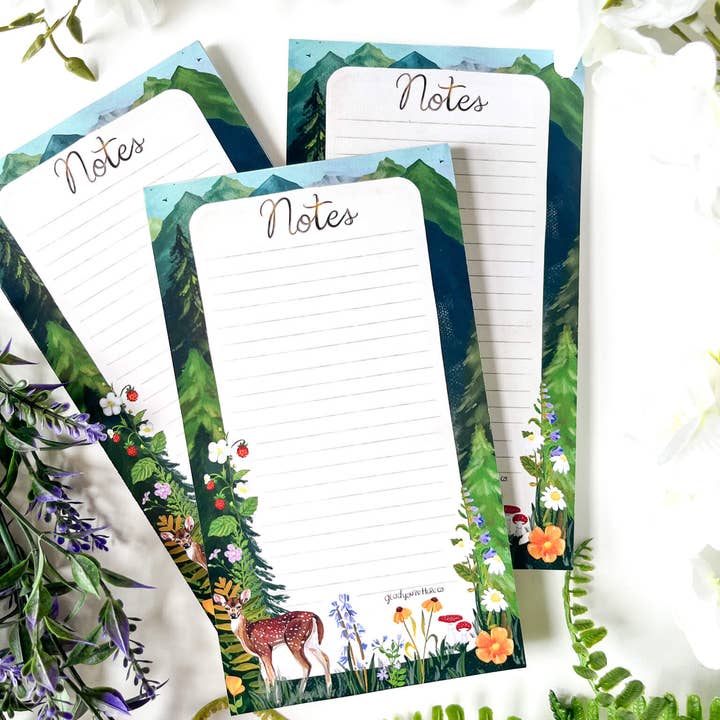 glad you're here co - Wholesale Notepad - Woodland Deer Notepad4