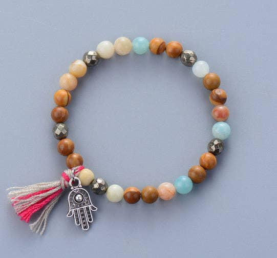 StyleGalX - Wholesale Beaded Bracelet - Handmade Hamsa Hand Tassel Bracelet1