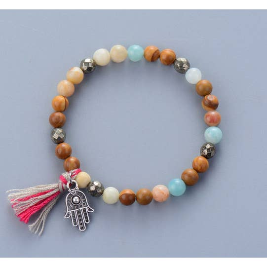 StyleGalX - Wholesale Beaded Bracelet - Handmade Hamsa Hand Tassel Bracelet1