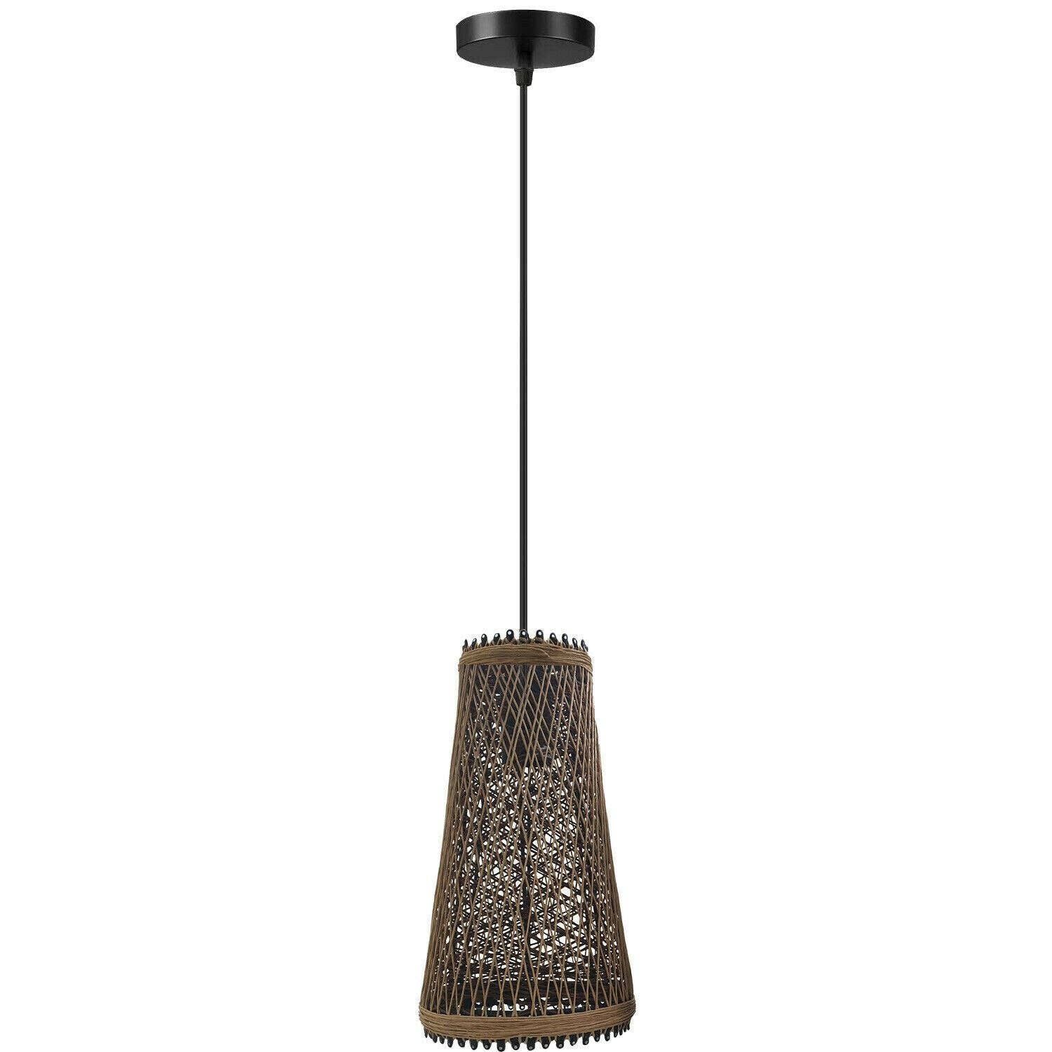 Ledsone - Wholesale Chandelier/Hanging Light - Modern Pendant Light Rattan Wicker Basket Ceiling Pendant0