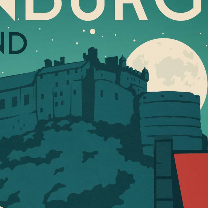Printagonist – wholesale Art print – Edinburgh Castle - View from Vennel, Travel Poster, Scotland2
