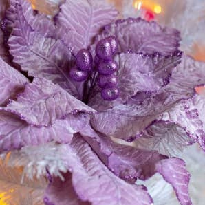 Lilac velvet flower poinsettia (95cm) for wholesale by Qube Luxe by Debbie Marks
