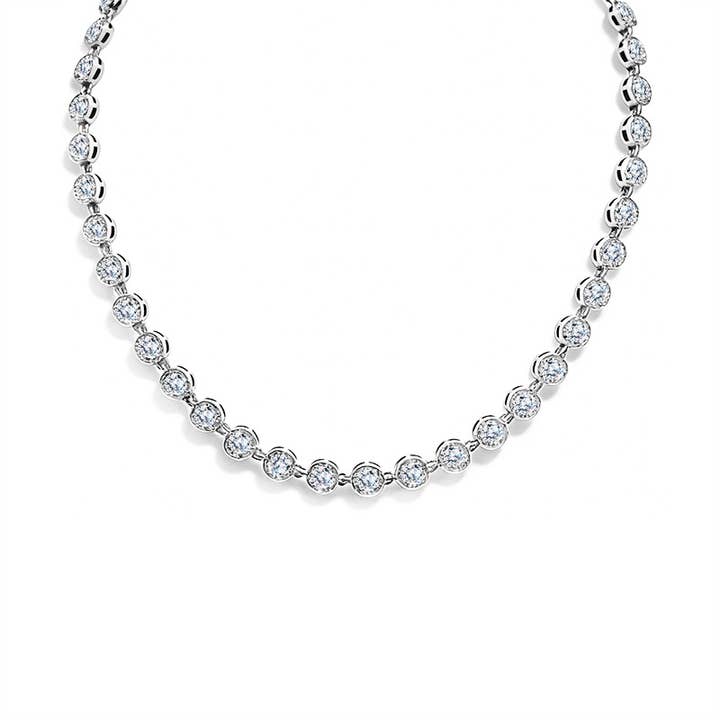 AMORINO SRL - Wholesale Link & Chain Necklace - LIGHT POINT NECKLACE WITH RHINESTONES - YC24224B786