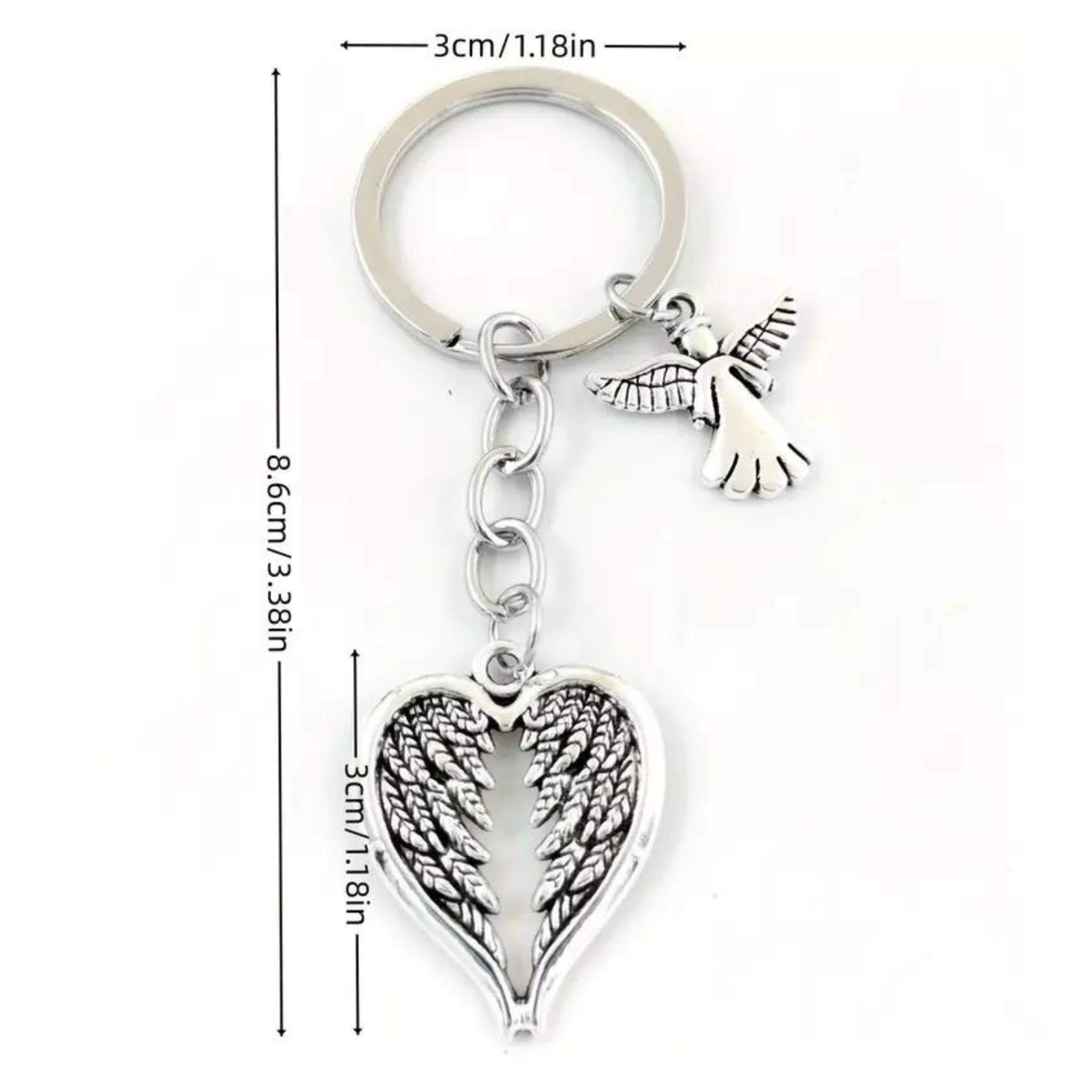 Magnifique Hearts – wholesale Keychain – Women's – Angel Wings Keychain - Heart Shaped Keychain, Charms Jewelry3