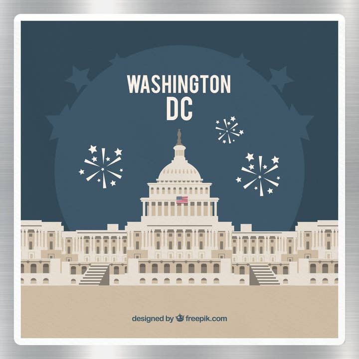 Washington DC Travel Sticker for wholesale by GraffMerch.com