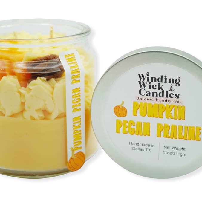 Pumpkin Pecan Praline Dessert Candle 11oz. for wholesale by Winding Wick Candles