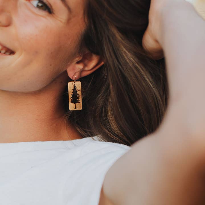 Made of Mountains - Wholesale Dangle Earrings - Pine Silhouette Earrings4