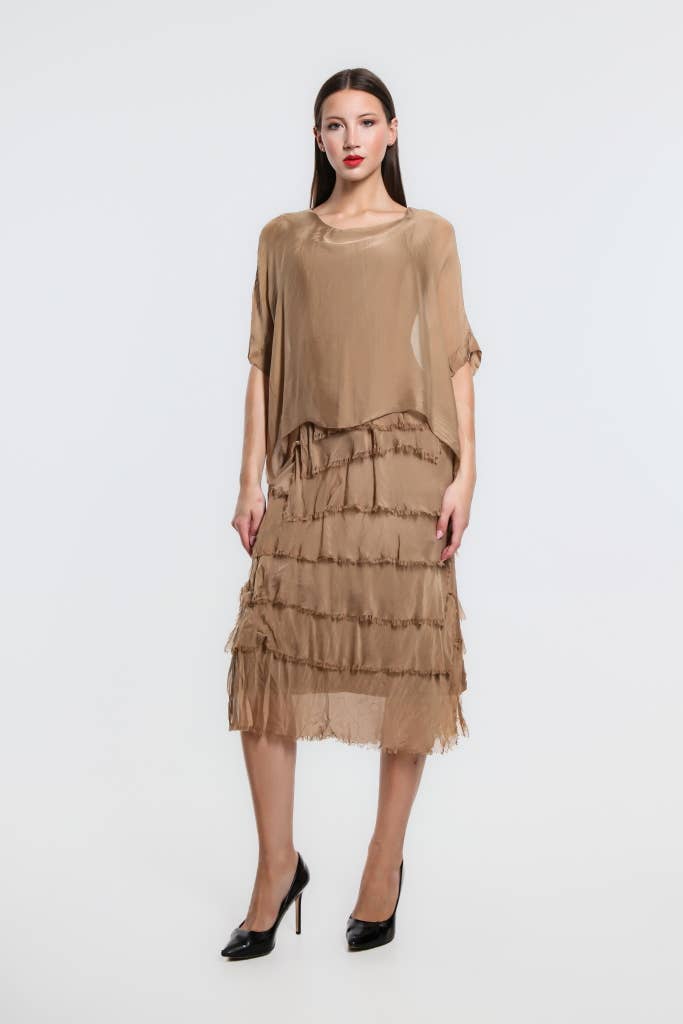 TINA Stephens Italy/Tees By Tina - Wholesale Dress - Women's - Gail Tiered Ruffle Dress (DQ206)21