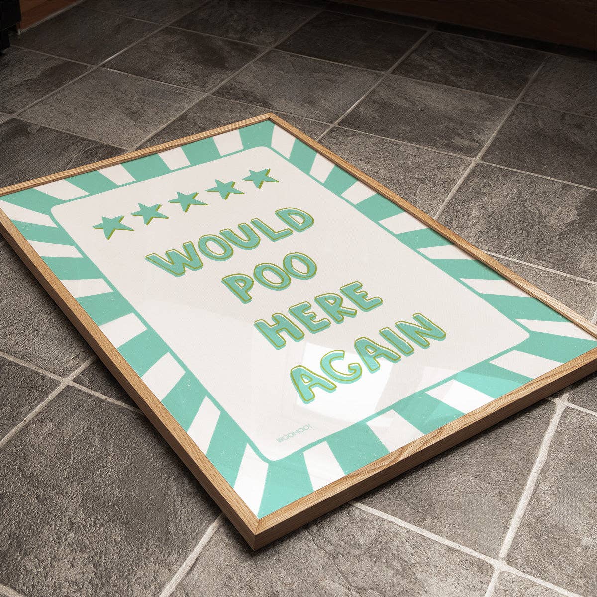 Woo Hoo Prints – wholesale Art print – WOULD POO HERE AGAIN, GREEN PRINT8