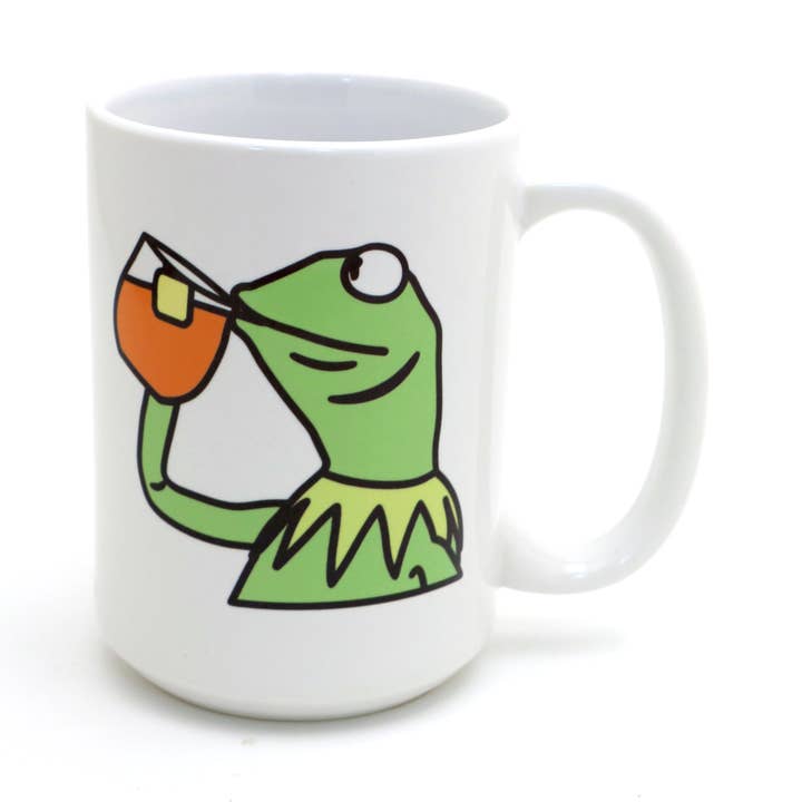 Caneca de chá para beber Kermit, 15 oz, caneca Meme da Internet por atacado de Lenny Mud
