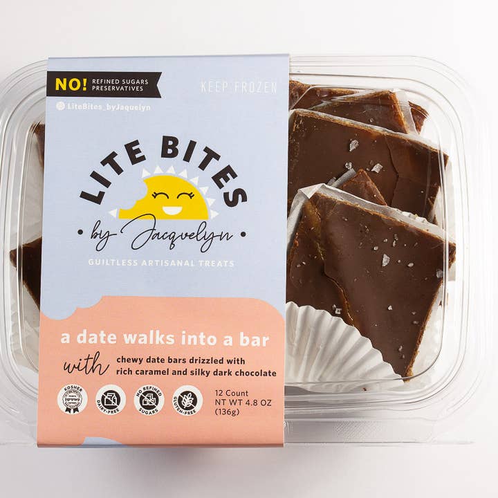 Gluten-Free Dairy-Free Date Chocolate Bar for wholesale by Lite Bites by Jacquelyn