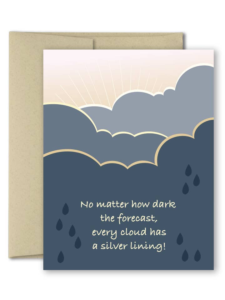 A Silver Lining - Thinking Of You Card for wholesale by The Imagination Spot