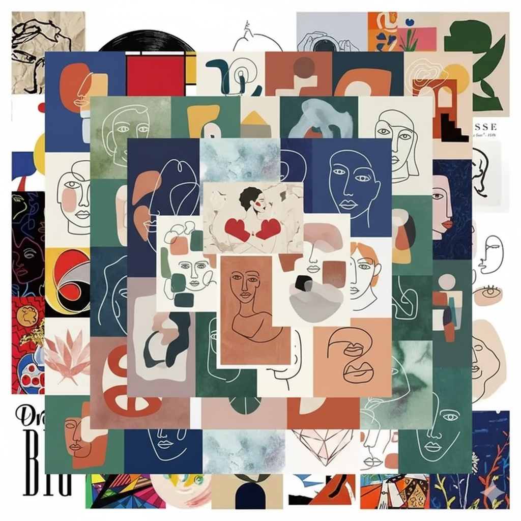 Magnifique Hearts – wholesale Klistermärke – Linjekonstklistermärken – Storpack (10/30)1