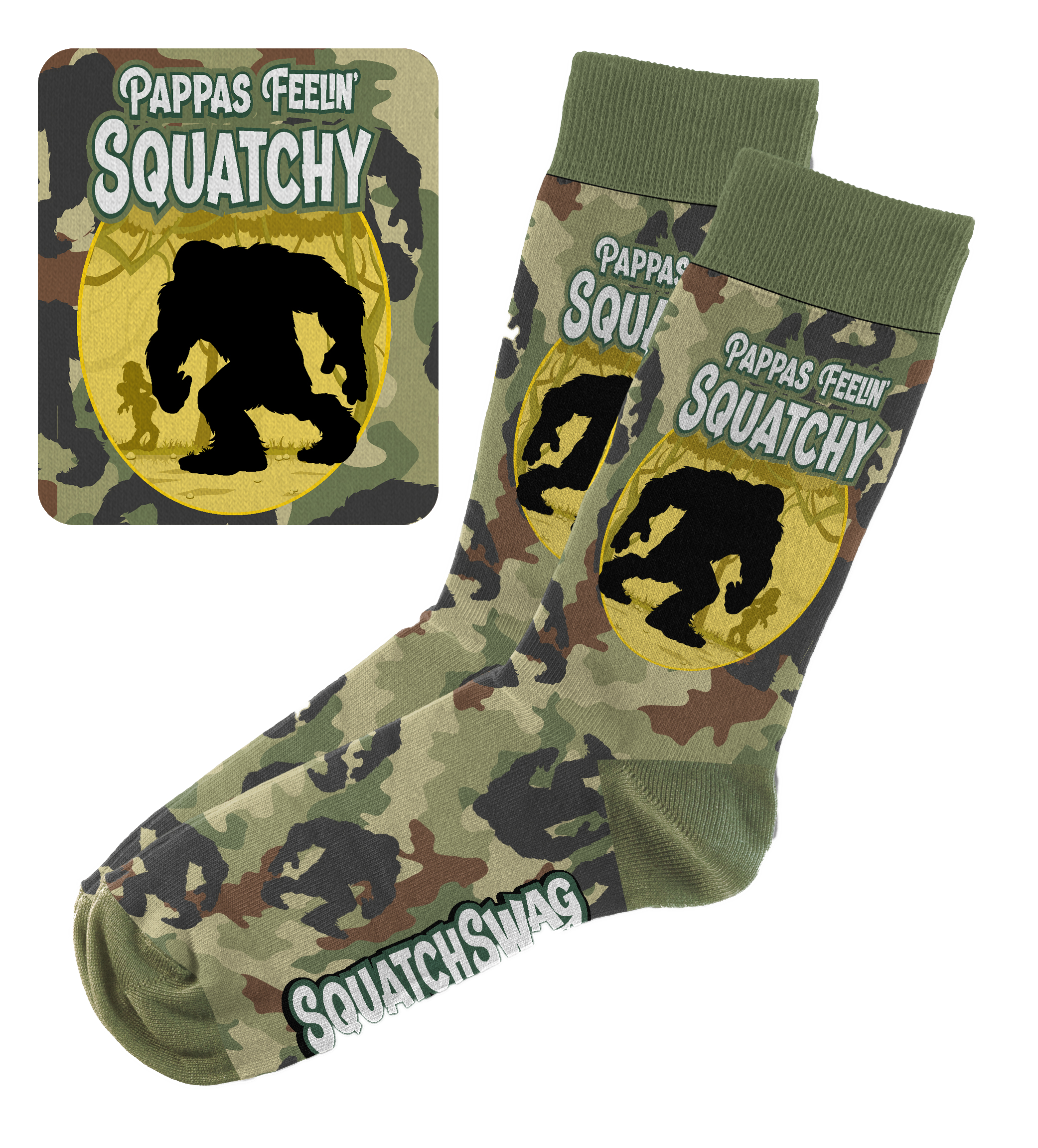 SquatchSwag - Venta al por mayor Calcetines - Unisex - Calcetines Bigfoot - Calcetines BillyBob Bigfoot Fun8