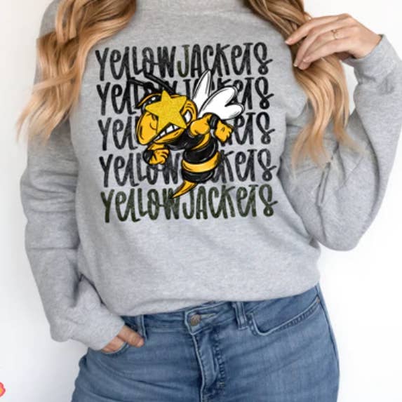 Yellowjackets Mascot Sweatshirt for wholesale by Under The Lights Designs