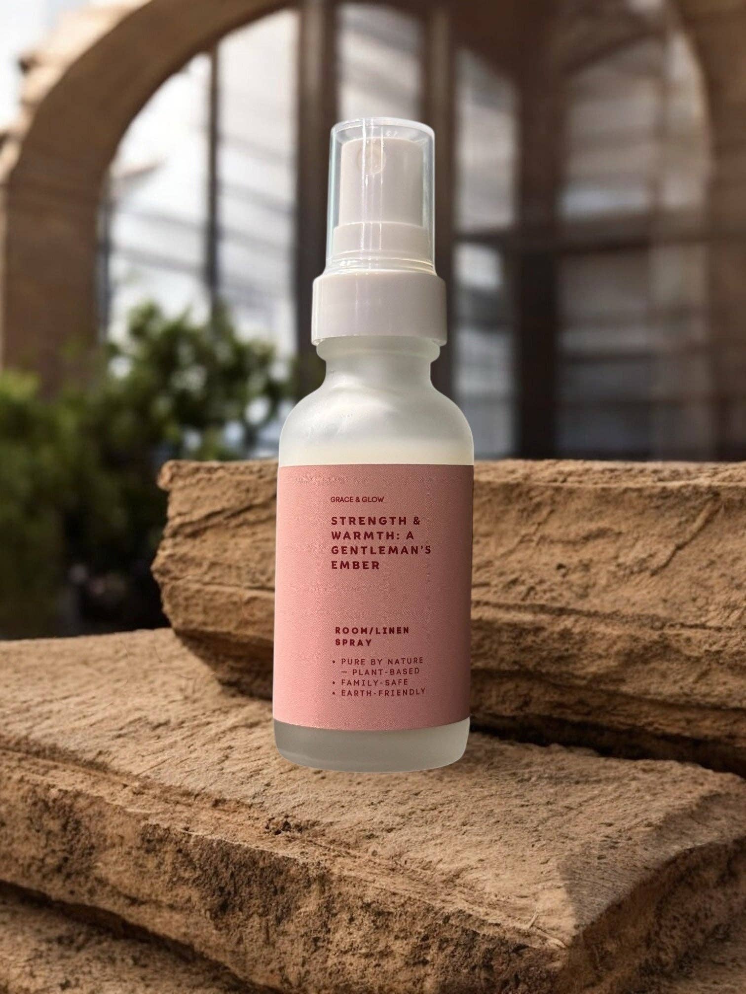 Kendranique's Creations - Wholesale Room & Linen Spray - Grace & Glow Room & Linen Spray | Core Collection | Strength & Warmth: A Gentleman's Ember3
