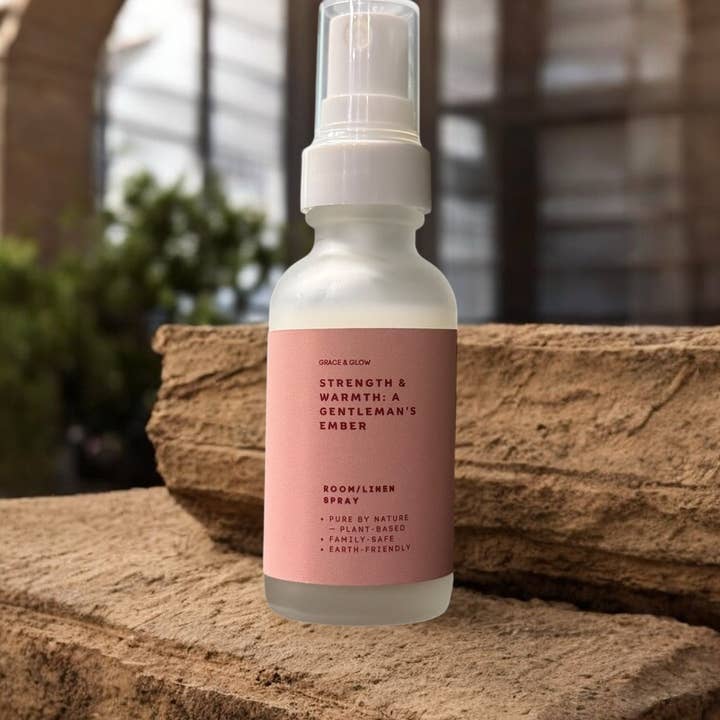 Kendranique's Creations - Wholesale Room & Linen Spray - Grace & Glow Room & Linen Spray | Core Collection | Strength & Warmth: A Gentleman's Ember3