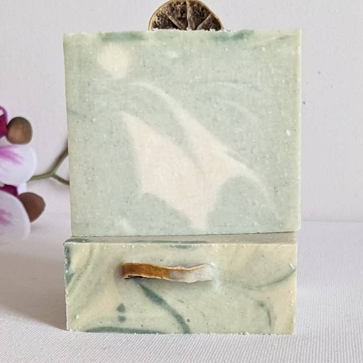 LIME AND BASIL SOAP for wholesale by Flora's Soaps and Oils