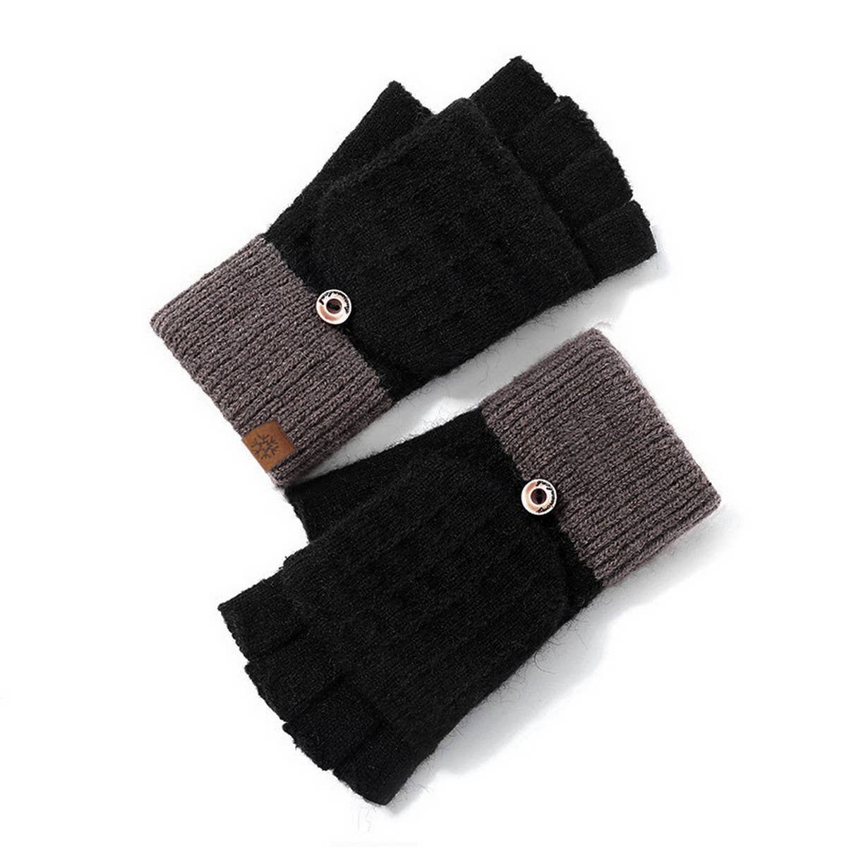 ACCITY - Wholesale Gloves - Women's - WINTER WOMEN'S HALF FINGER FLAP KNIT GLOVES_CWAG03840