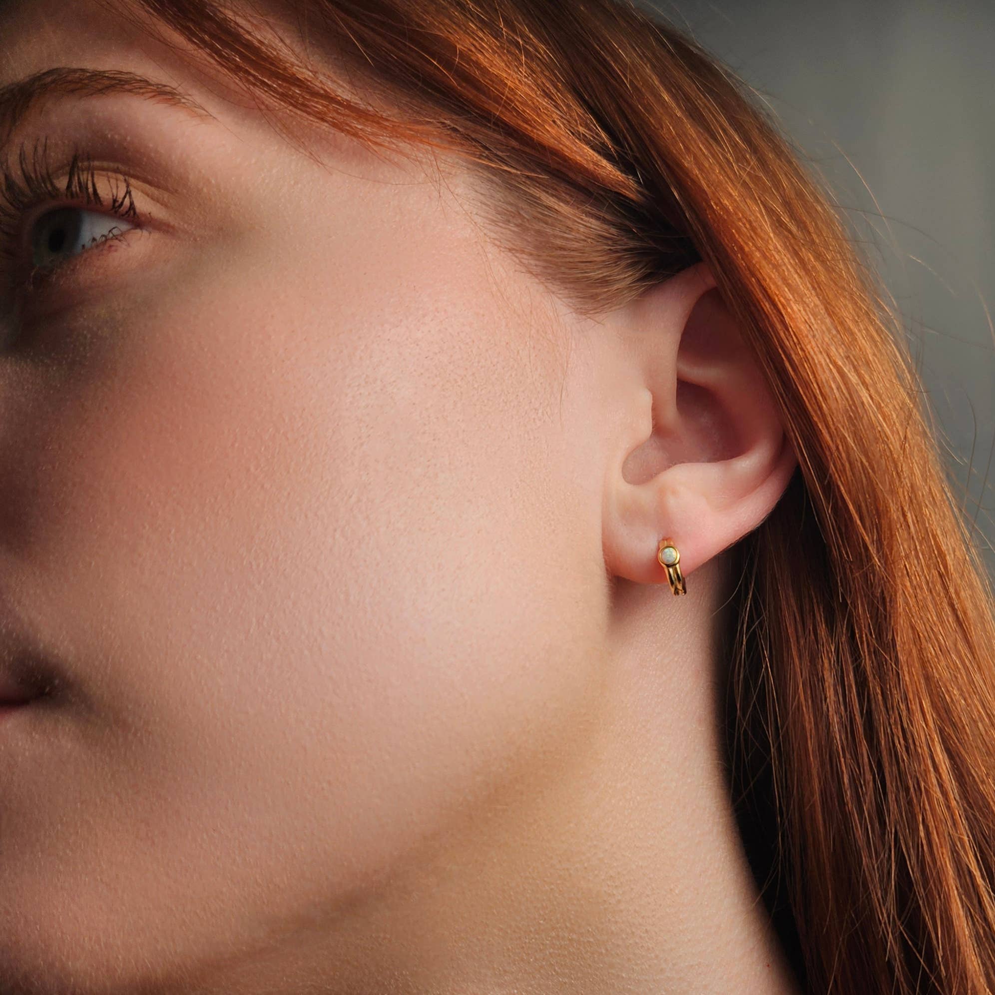 HolyBang Jewels - Wholesale Huggie Earrings - OPAL HUGGIE EARRINGS - E-H7845 / E-HT14943