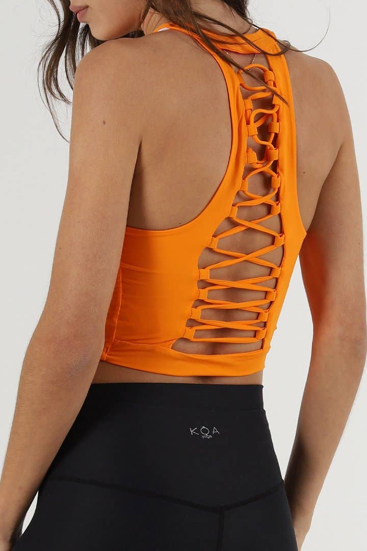 KOA yoga - Wholesale Athletic Top - Women's - Lush Tank - Amber Orange6