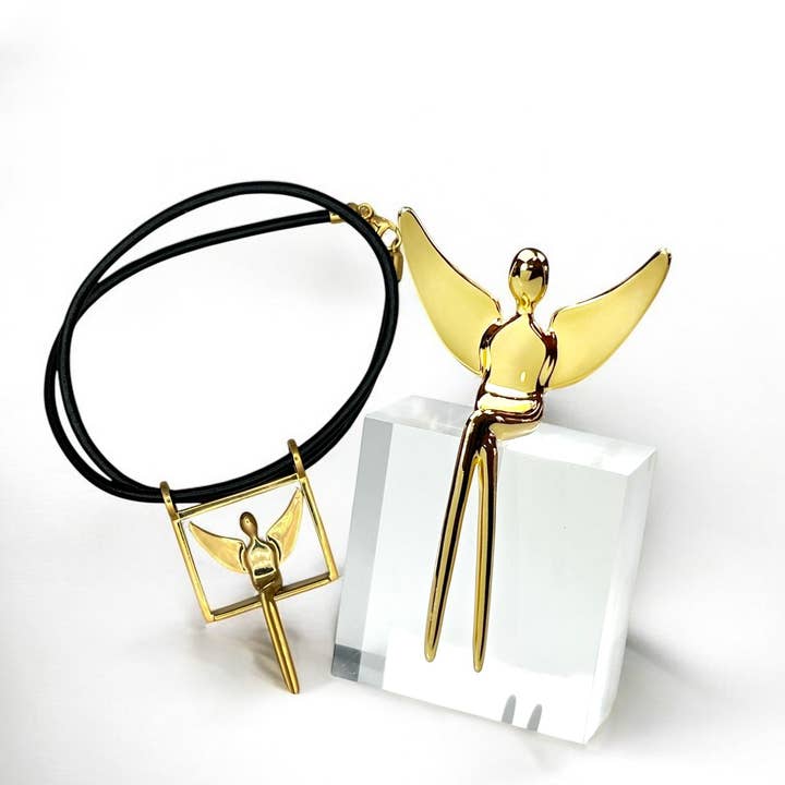 Companion Set: Angel Figurine & Pendant for wholesale by Yenny Cocq llc