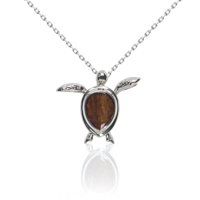 Grand pendentif tortue Koa pour la vente par Bean & Vanilla