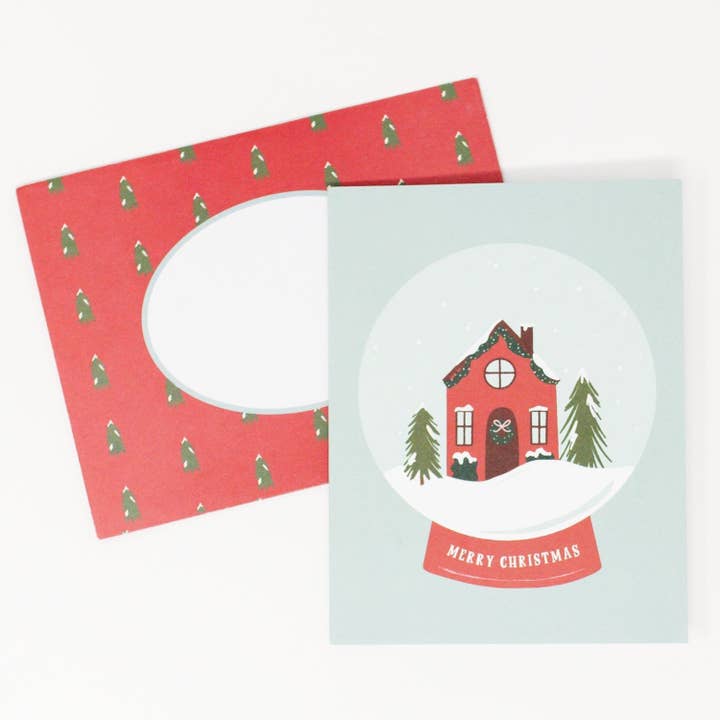 Biglietto di auguri natalizio Merry Christmas Snowglow per la vendita all'ingrosso da parte di Pippi Post