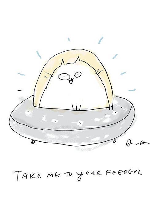 Emmenez-moi à votre imprimé d'art d'alimentation pour la vente par The Dancing Cat