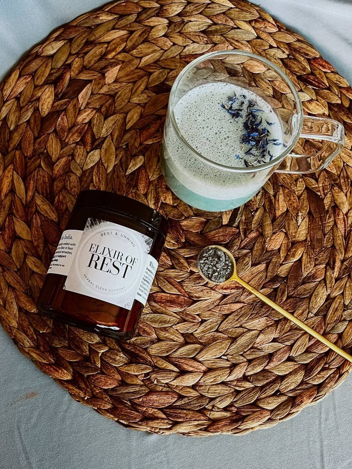 Relaxing Herbal Drink Mix & Sleep Aid. Elixir of Rest for wholesale by Lunar Herbals