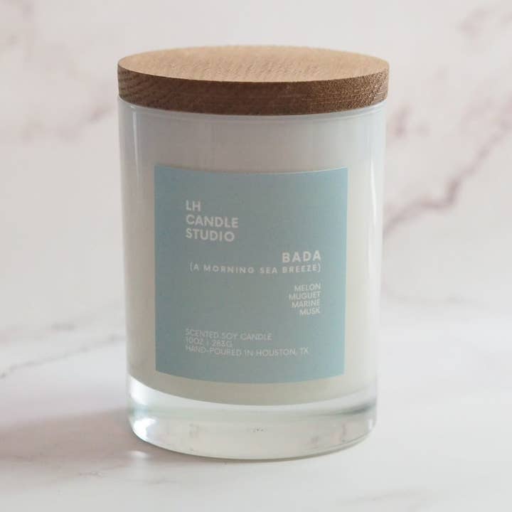 Bada (A morning sea breeze) 10oz Scented Soy Candle for wholesale by LH CANDLE STUDIO