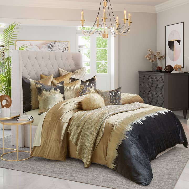 Capa de edredon de carvão Mira Stone por atacado de Cloud 9 Design