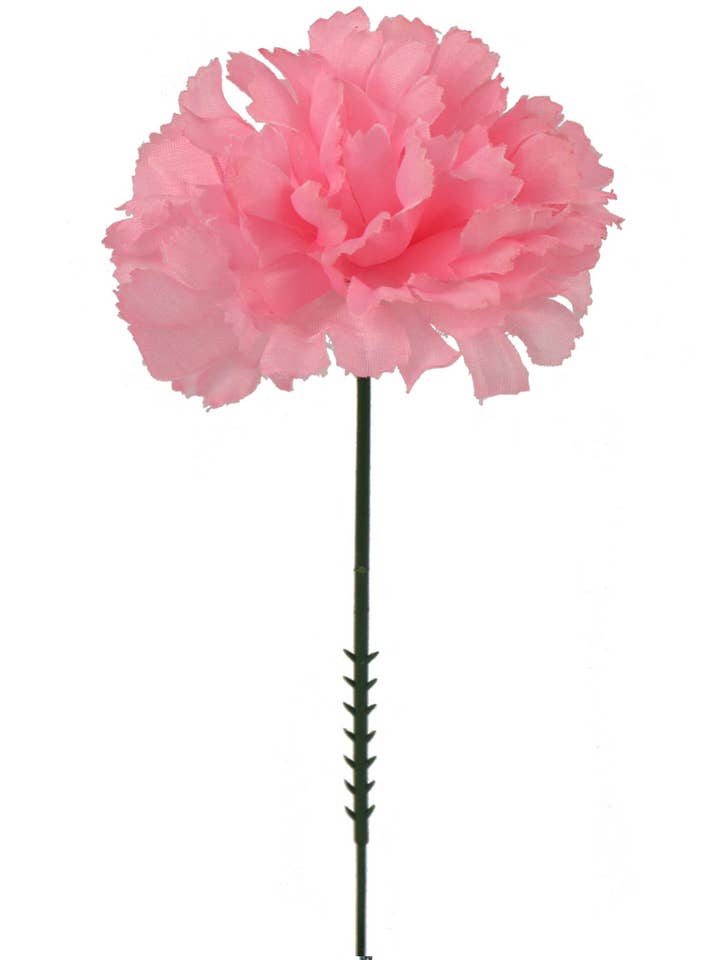 200 Pack: Pink Silk Carnation Picks Flowers for wholesale by Larksilk