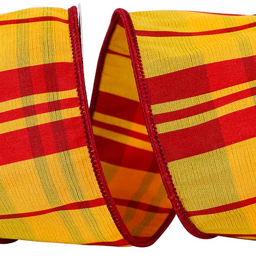 Tierra Sunset Wired Edge, Flame, 2-1/2 In, 10 Yards for wholesale by RELIANT RIBBON