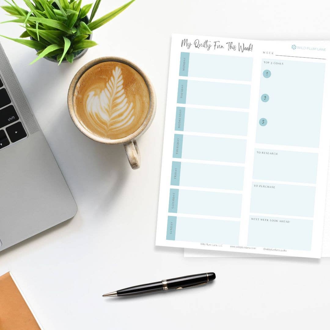 Wild Plum Lane - Wholesale Planner - Quilter's Weekly Planner Pad2