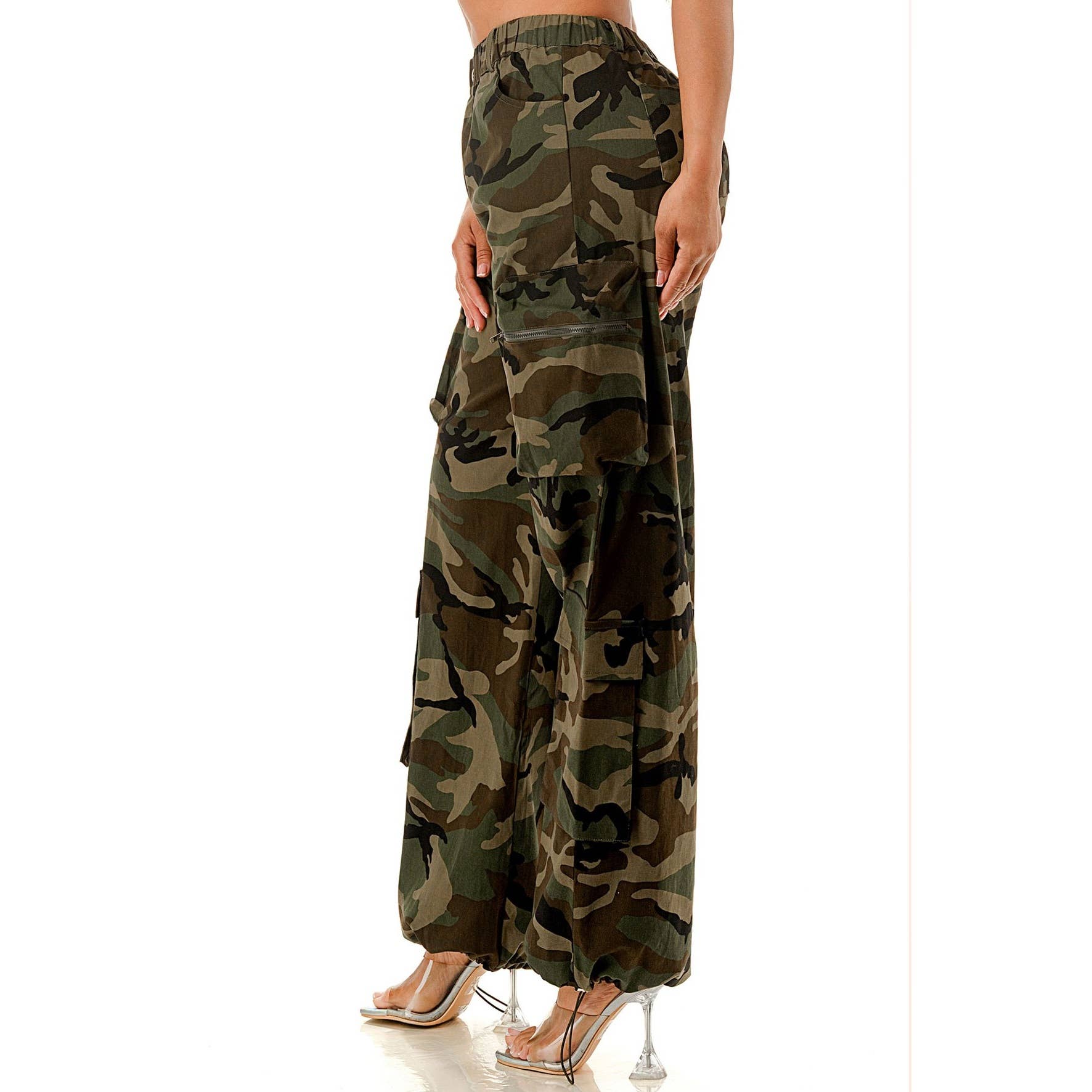 CAMUFLAJE Pantalón Camuflaje Elástico de Sarga Talla Grande de venta al por mayor en Faire1
