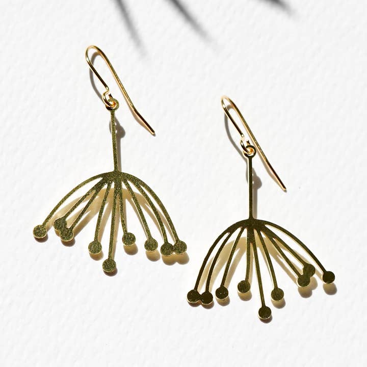 Botanical Collection | Large Dandelion Earrings for wholesale by Copper Bee
