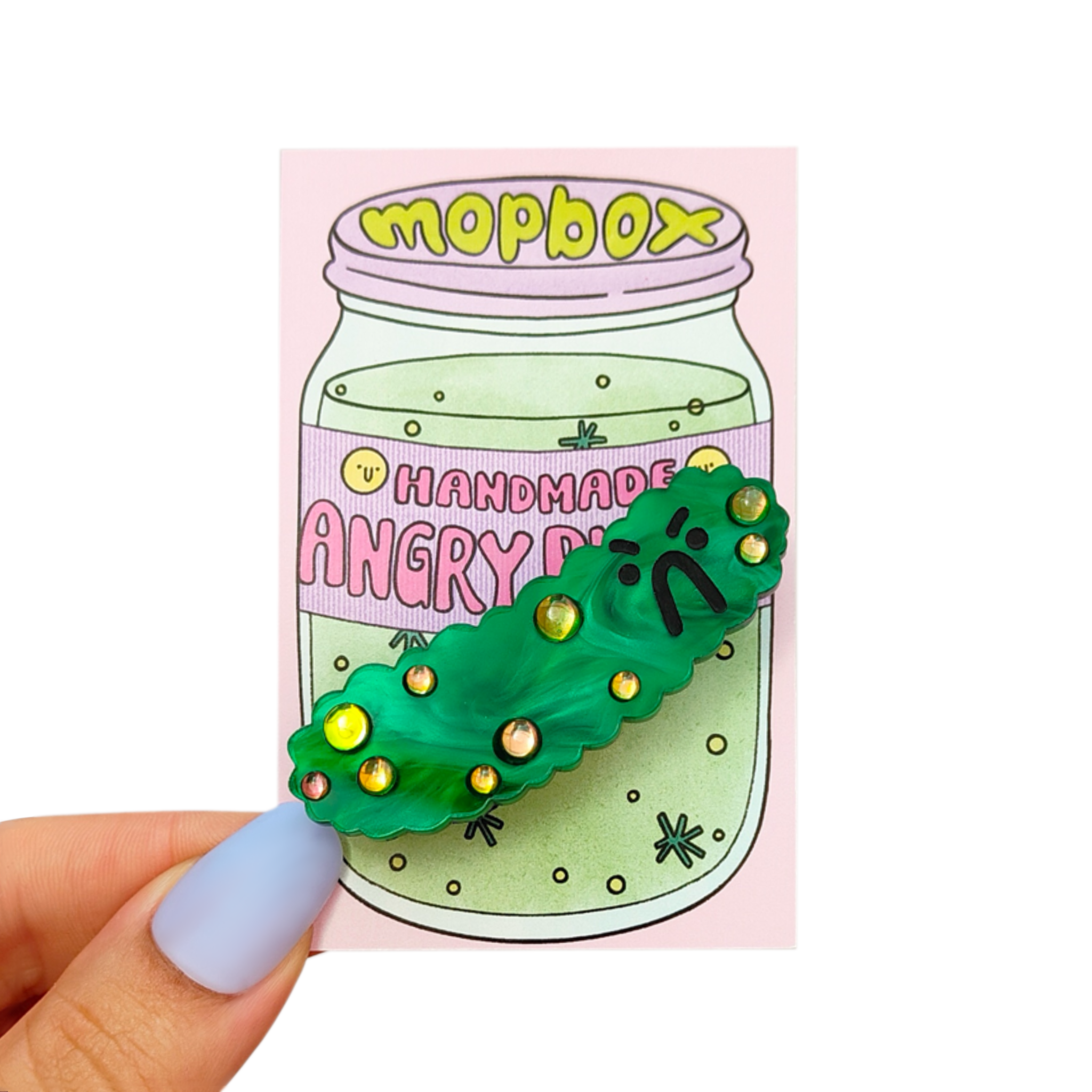 Mimo - Wholesale Lapel Pin/Button - Happy, Worried and Angry Pickle Badge - Gherkin Pin2