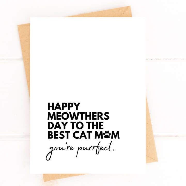 Five Dot Post - Vendita all'ingrosso Biglietti di auguri per la Festa della Mamma - Biglietto di auguri per la Festa della Mamma Gatta Buona Festa della Mamma Miao