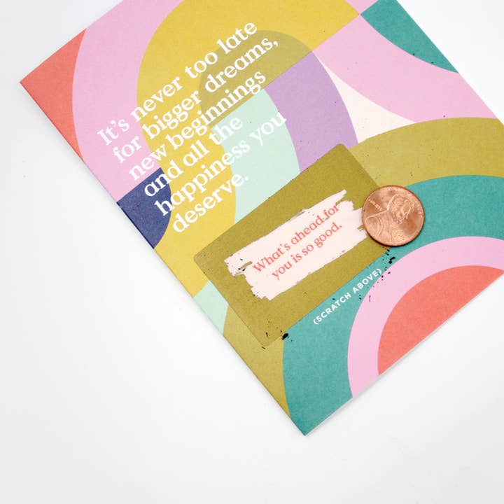 Inklings Paperie - Wholesale Encouragement Card - Scratch-off Card - Never Too Late - Encouragement13