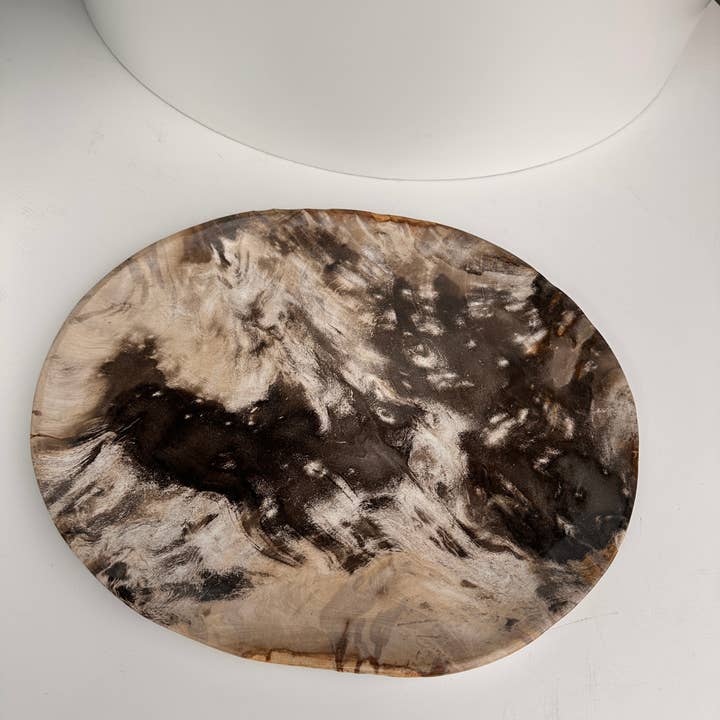 Office Objets - Wholesale Decorative Plate/Dish/Bowl - Very large catchall or dish in petrified wood32