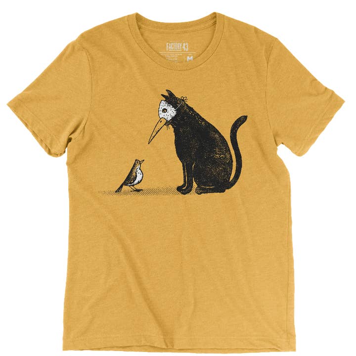 Factory 43 - Wholesale Screen Printed T-Shirt - Unisex - Masked Cat0