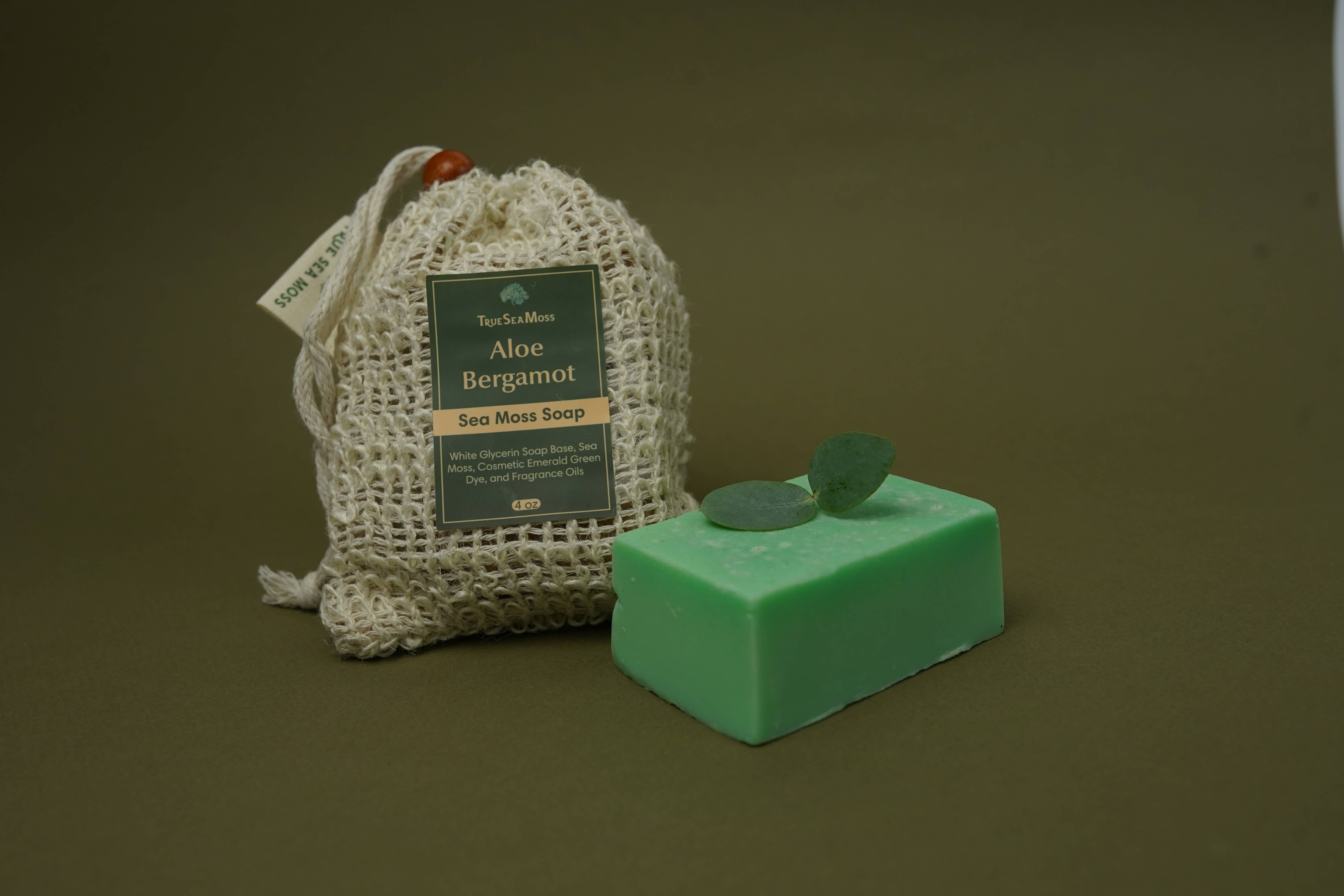 TrueSeaMoss - Wholesale Bar Soap - Sea Moss Soap Green Tea Matcha & Aloe Bergamot 2 Pack Soaps8