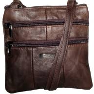 GH Stafford & Son Ltd – wholesale Crossbody bag – Women's – LORENZ Accessories Cowhide Twin-Section X-Body Bag
