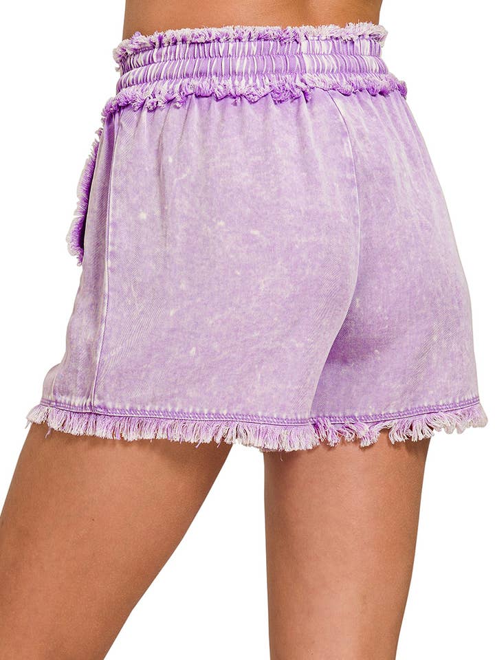 42POPS - Wholesale Shorts - Women's - `", Tencel Mineral Washed Short Pants w/ Pockets